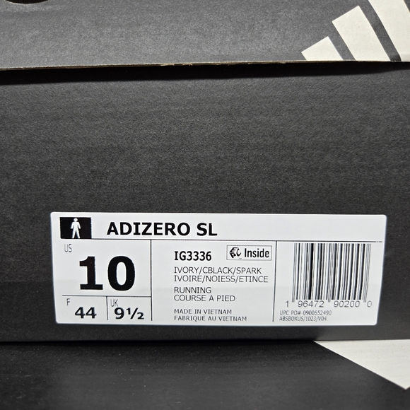 New adidas Adizero SL 'Ivory Black Spark' Men's Running Shoes Size 10 - Picture 8 of 8